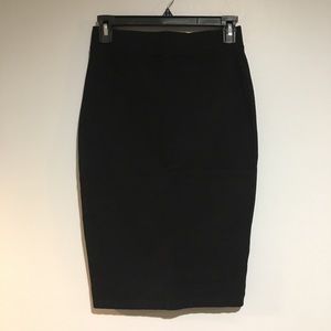 Stretchy black high waist pencil skirt EUC